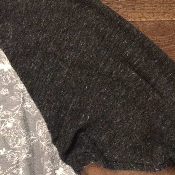 Lularoe Randy with soft dark heather gray sleeves - Picture 3 of 5